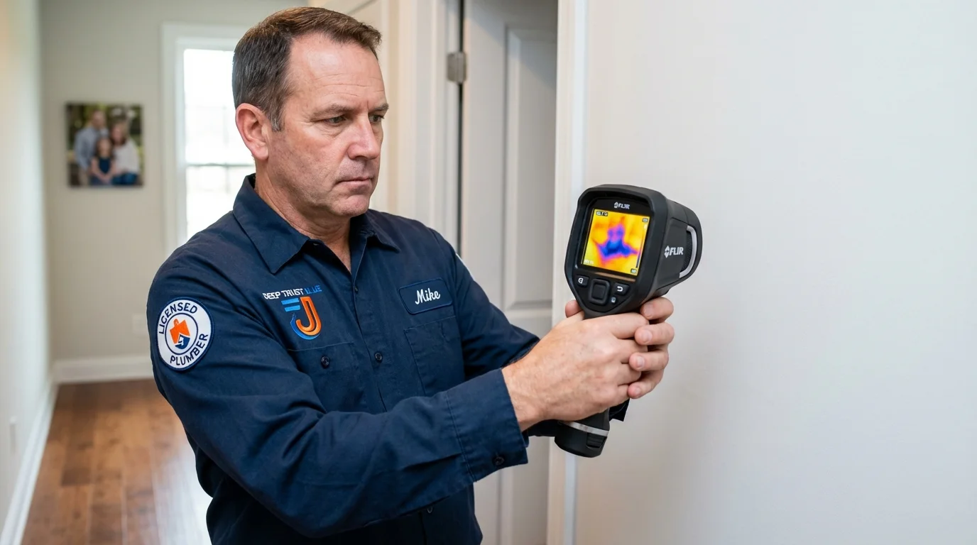 Thermal imaging leak detection by Johns Plumbing LLC in Glastonbury